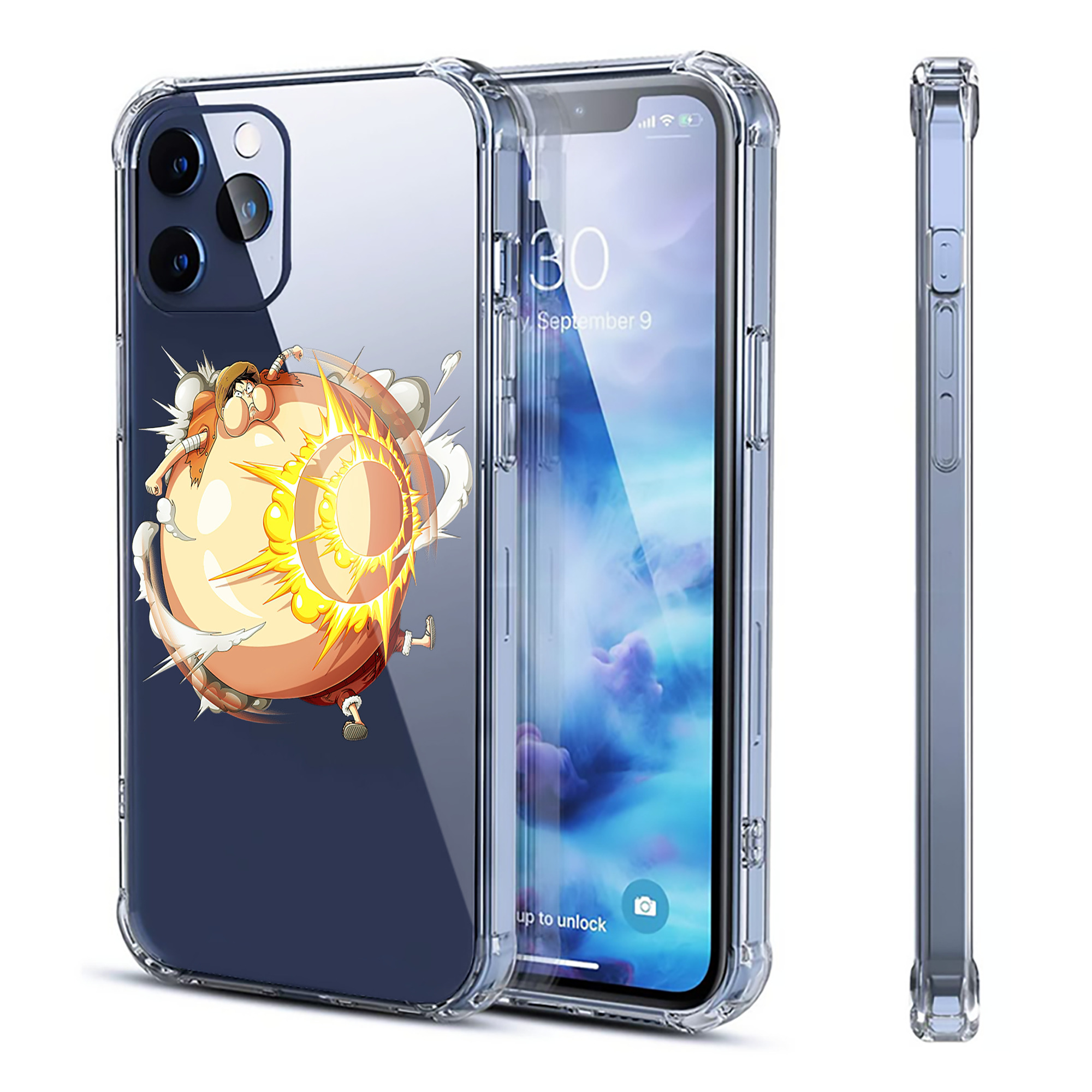（画像用） ワンピース モンキー・D・ルフィ ONE PIECE Monkey D. Luffy 【iPhone 12シリーズ対応】透明スマホケース（クリアソフトケース）